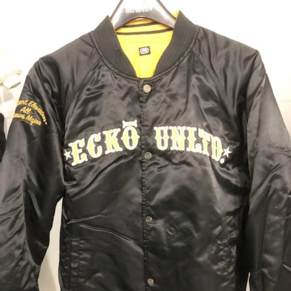 VINTAGE  LIMITED EDITION  WOMAN  ECKO REVERSABLE VARSITY STREETWEAR JACKET - Picture 1 of 15